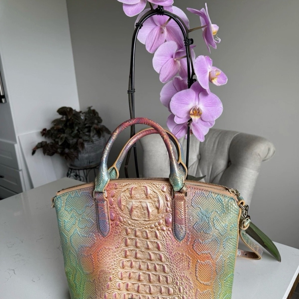 Brahmin Duxbury Leather Cross-body Double Handle Satchel